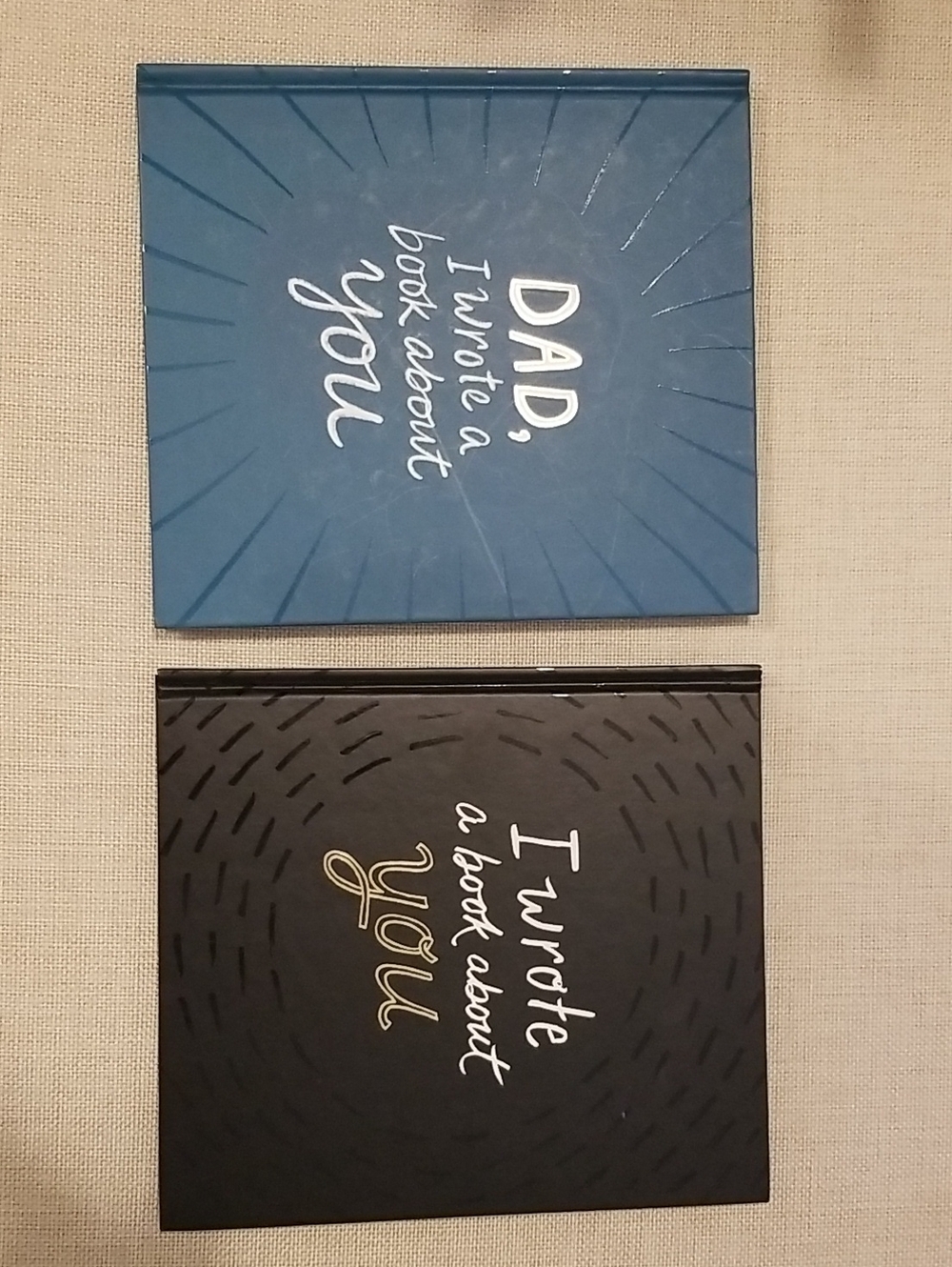 Set of Two 'I Wrote a Book About You' Keepsake Books - Blue & Black